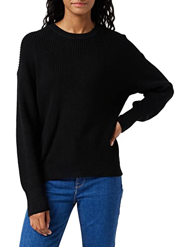 JACK & JONES JJXX Women's JXMILA LS Twist Crew Neck Knit NOOS Pullover Sweater, Black, S von JACK & JONES