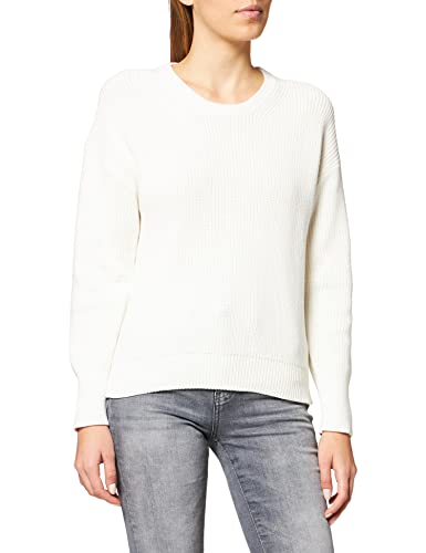 JACK & JONES JJXX Women's JXMILA LS Twist Crew Neck Knit NOOS Pullover Sweater, Snow White, L von JACK & JONES