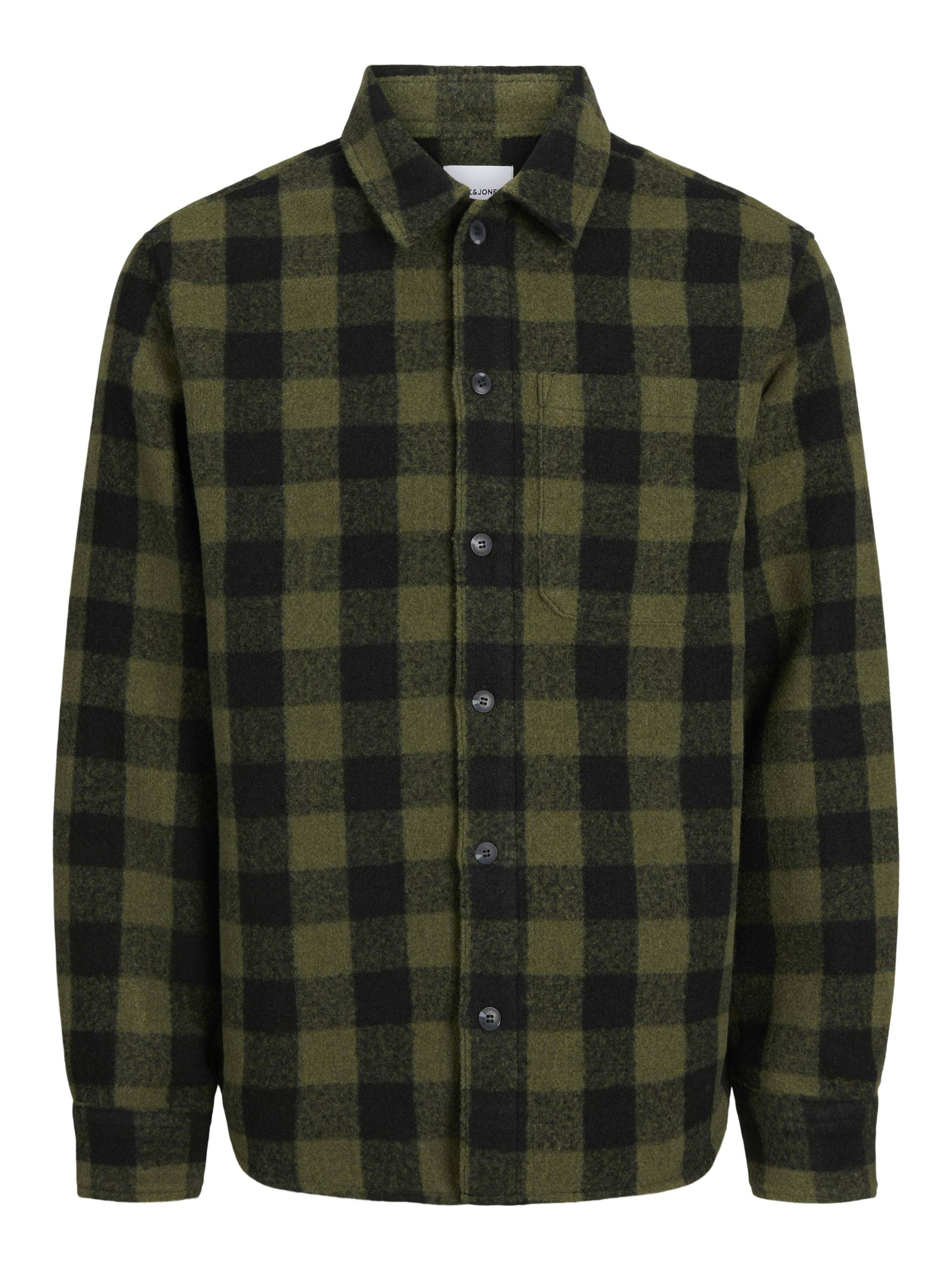 JACK&JONES - JJZAC HEAVY BRUSHED OVERSHIRT LS dusty olive - Gr. - L von JACK&JONES