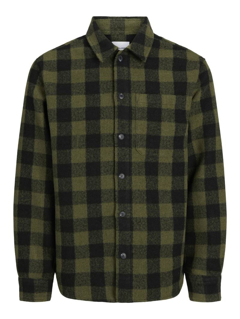 JACK&JONES - JJZAC HEAVY BRUSHED OVERSHIRT LS dusty olive - Gr. - L von JACK&JONES