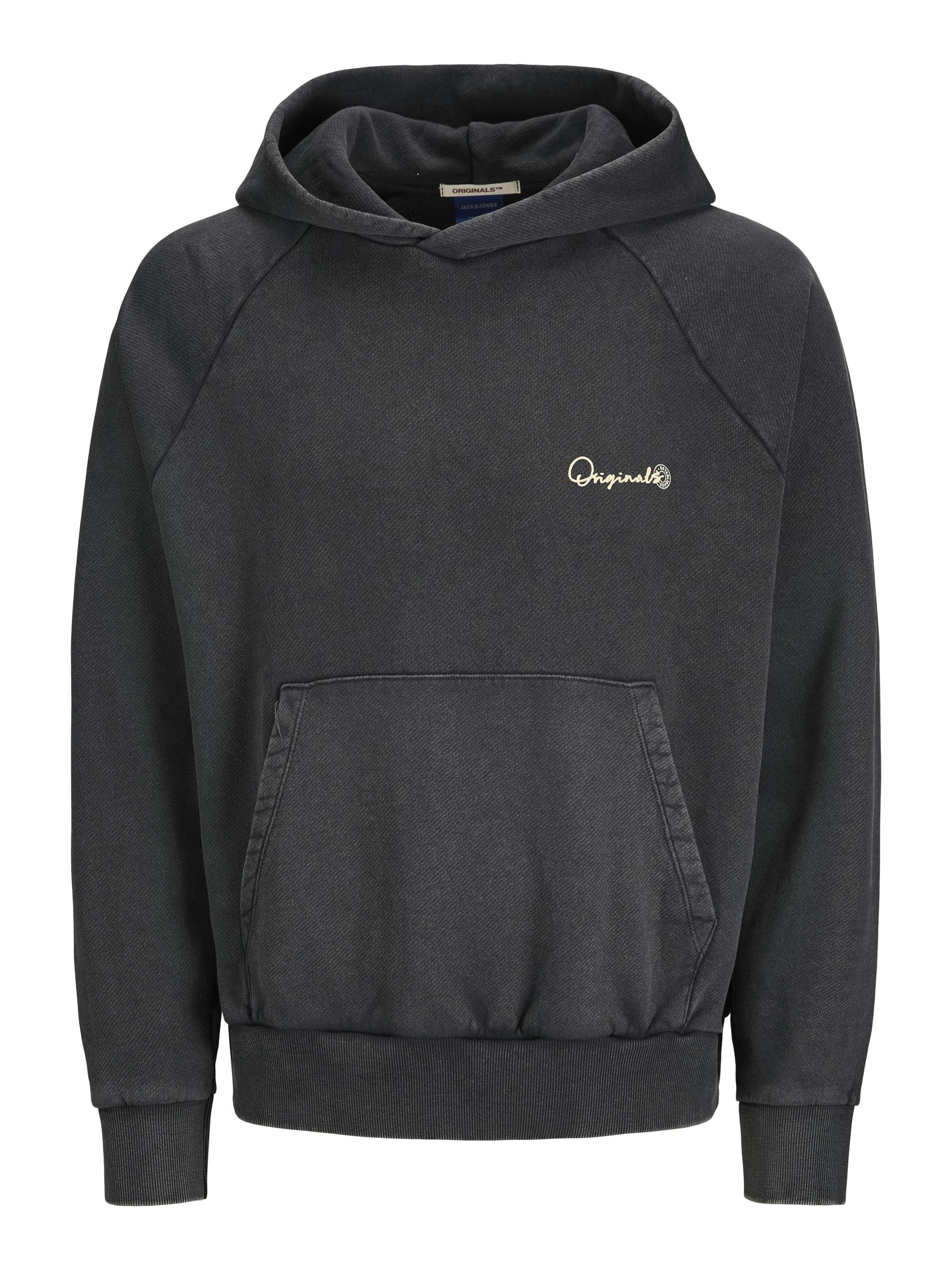 JACK&JONES - JORACAPULCO TYPO SWEAT HOOD black - Gr. - M von JACK&JONES
