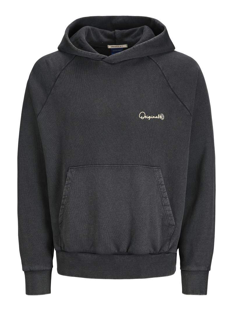 JACK&JONES - JORACAPULCO TYPO SWEAT HOOD black - Gr. - M von JACK&JONES