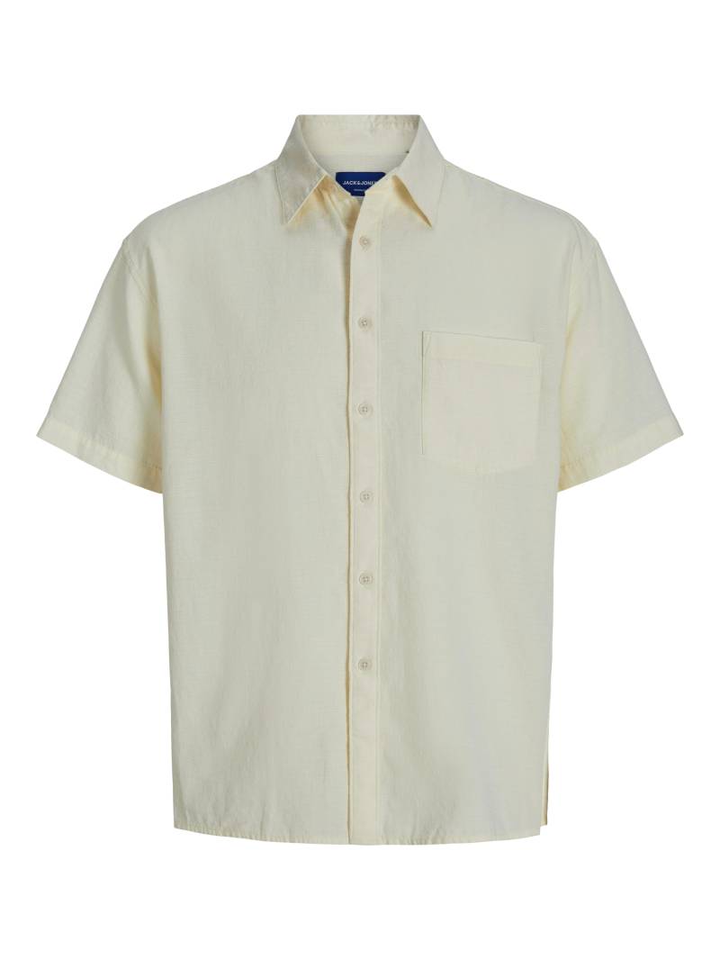 JACK&JONES - JORALMERIA STRUCTURE SHIRT SS antique white - Gr. - L von JACK&JONES