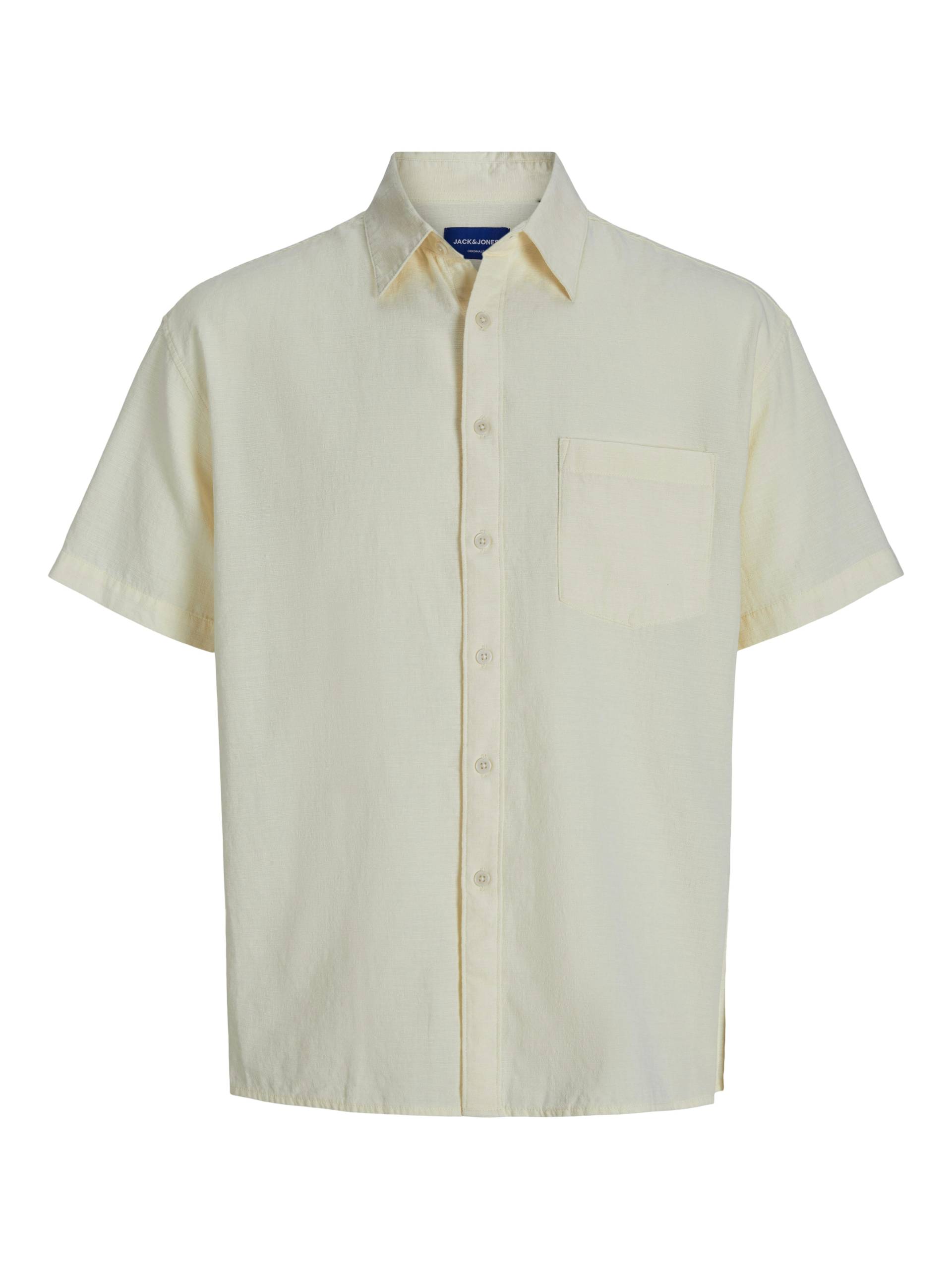 JACK&JONES - JORALMERIA STRUCTURE SHIRT SS antique white - Gr. - S von JACK&JONES