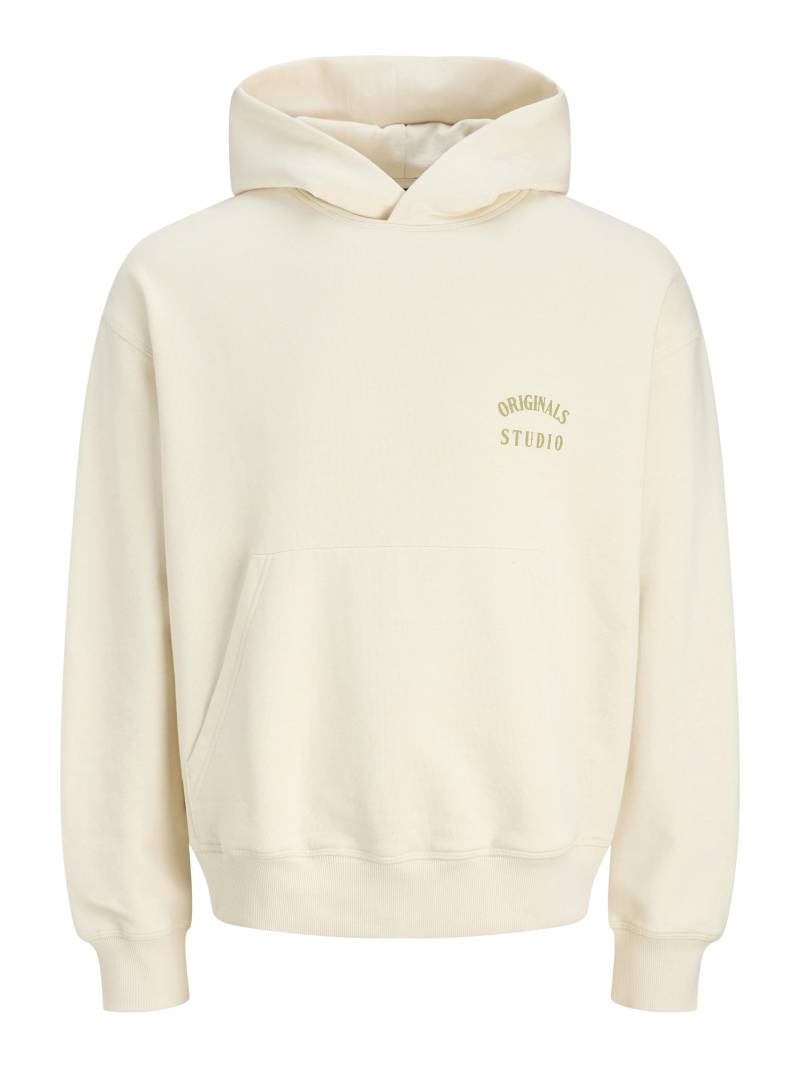 JACK&JONES - JORAUSTIN FONT SWEAT HOOD STYD AW24 ecru - Gr. - L von JACK&JONES