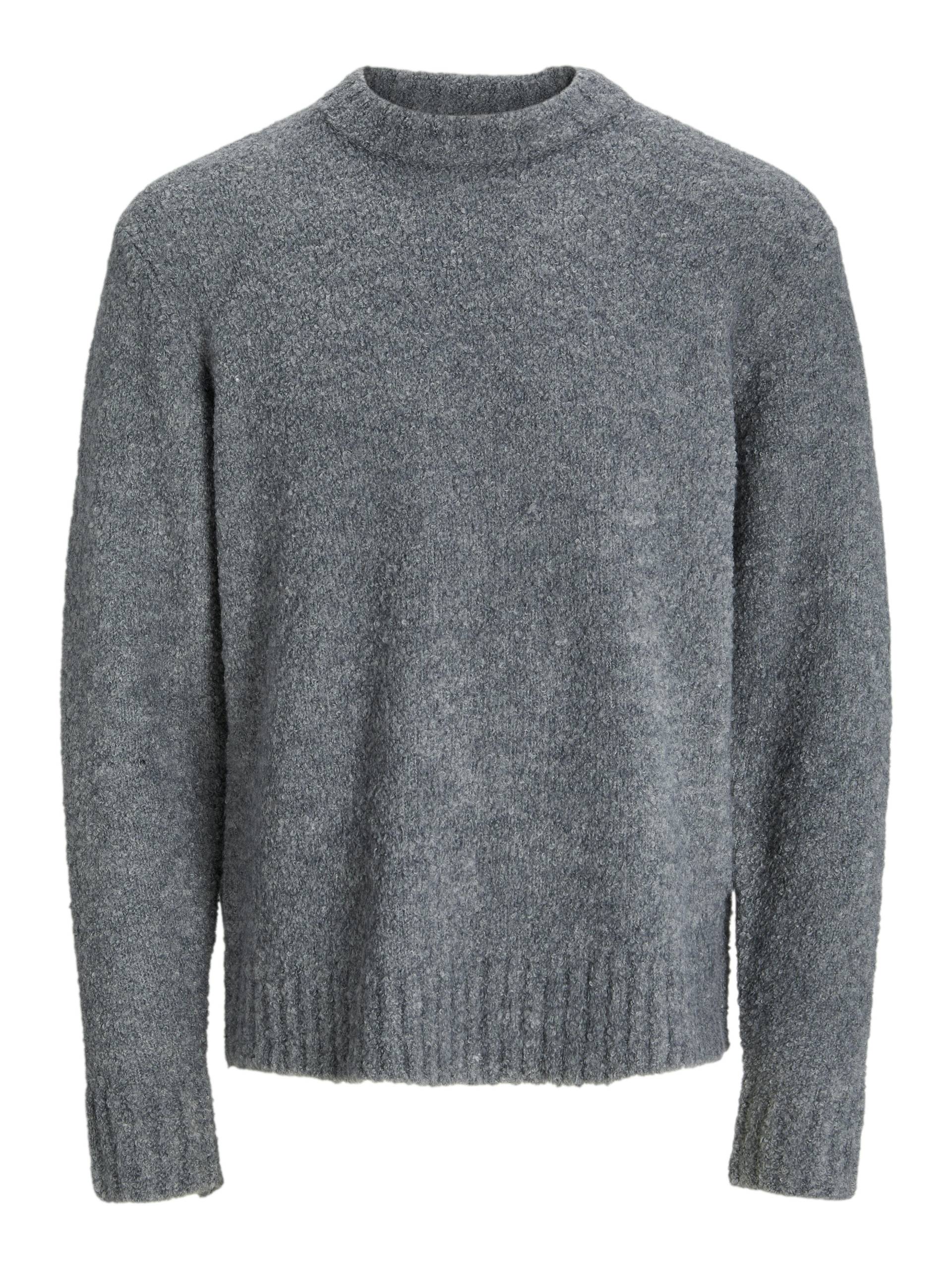 JACK&JONES - JORAXEL KNIT CREW NECK light grey melange - Gr. - S von JACK&JONES