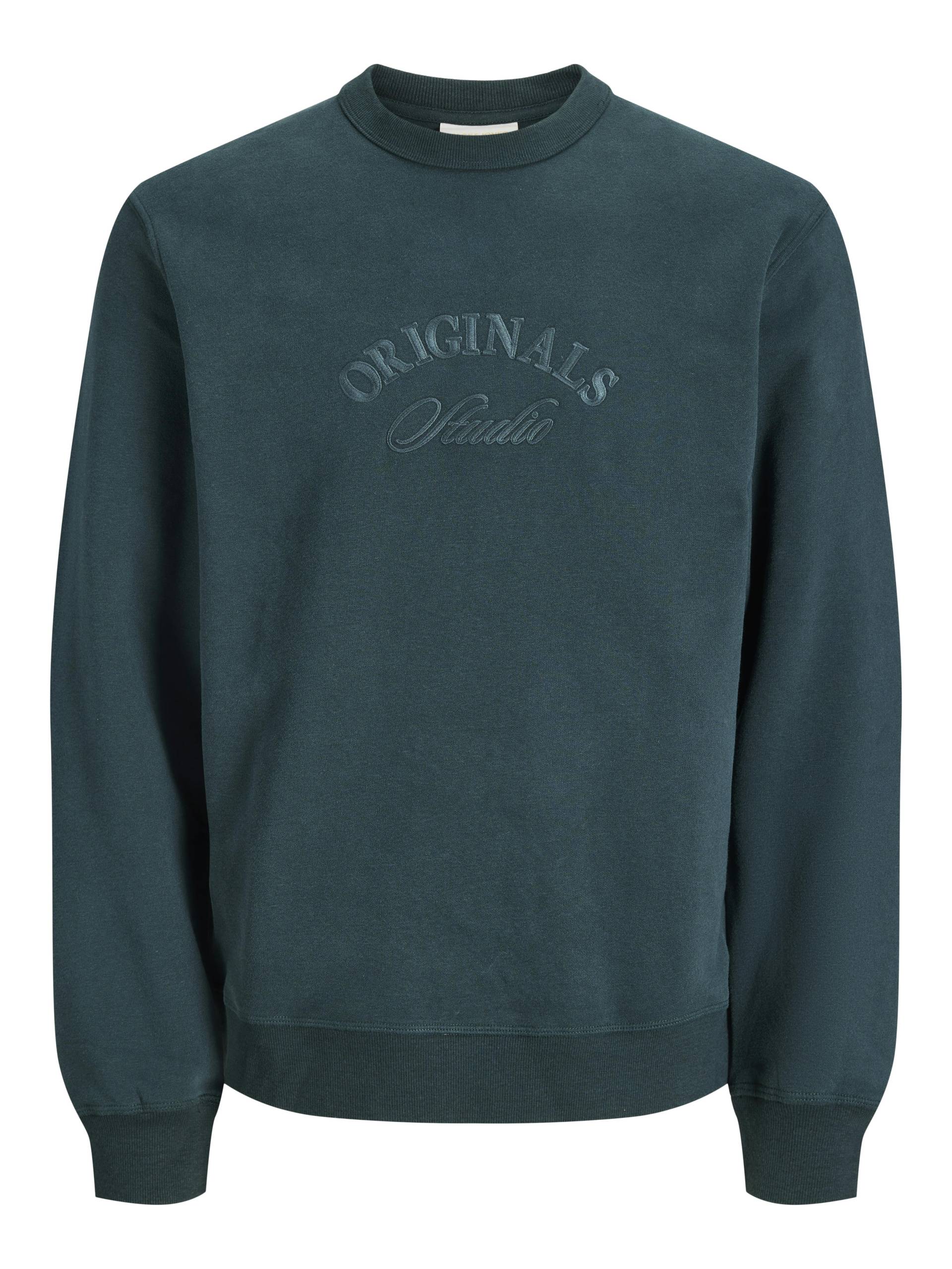 JACK&JONES - JORBLEECKER BRANDING SWEAT CREW BF forest river - Gr. - M von JACK&JONES