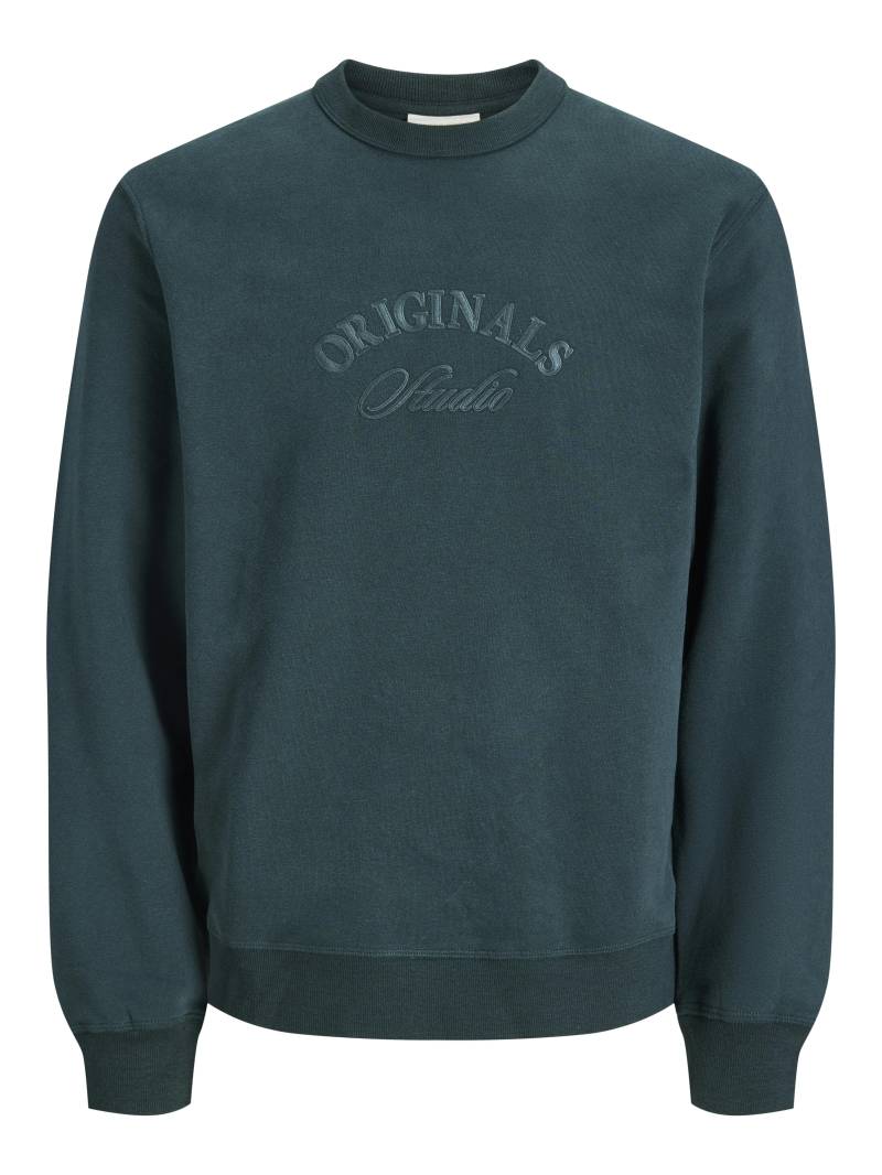 JACK&JONES - JORBLEECKER BRANDING SWEAT CREW BF forest river - Gr. - M von JACK&JONES