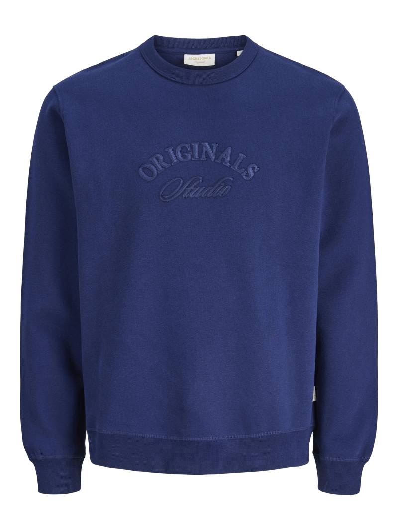 JACK&JONES - JORBLEECKER BRANDING SWEAT CREW BF ocean cavern - Gr. - M von JACK&JONES