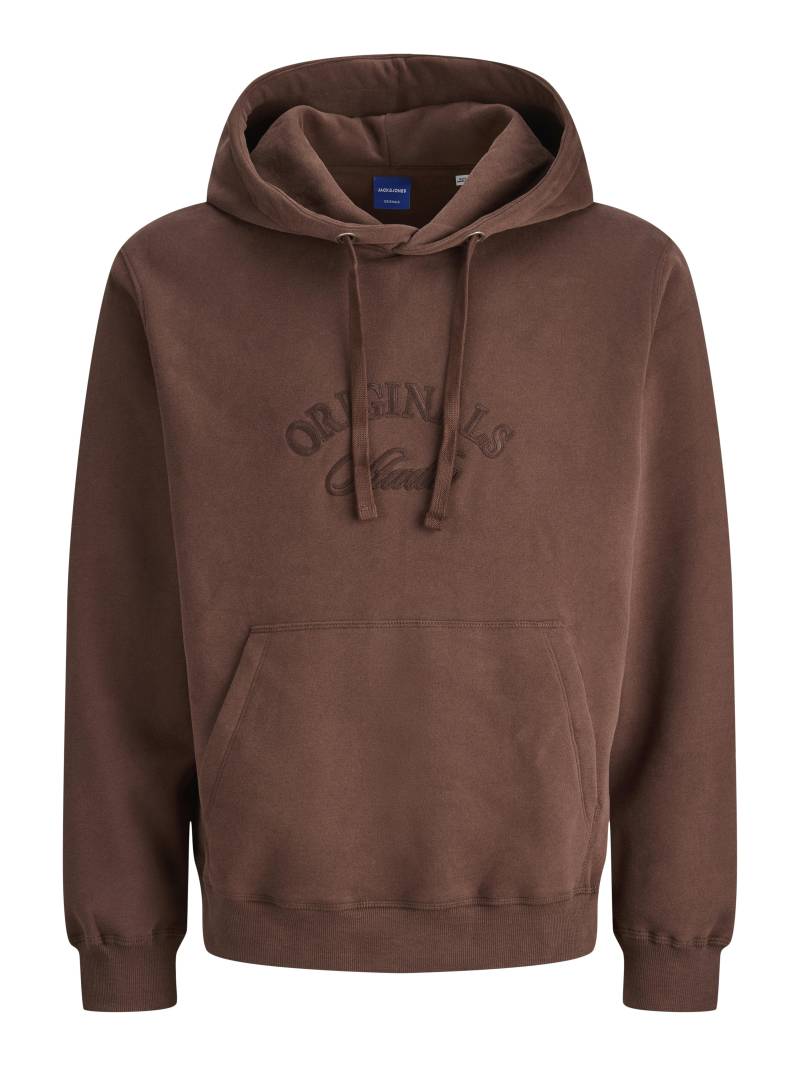 JACK&JONES - JORBLEECKER BRANDING SWEAT HOOD BF deep mahogany - Gr. - S von JACK&JONES