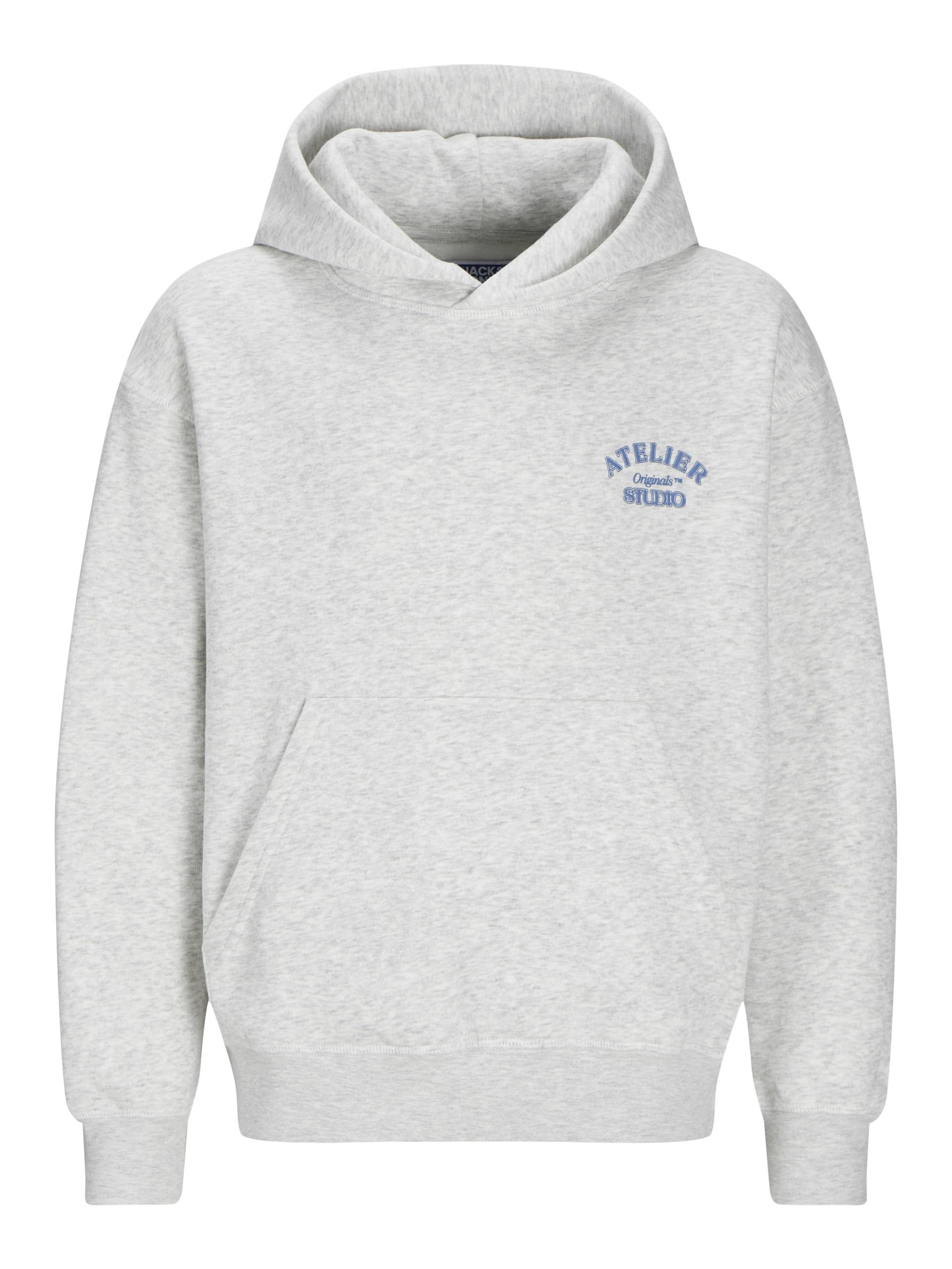 JACK&JONES - JORBROOKLYN BACK SWEAT HOOD JNR white melange - Gr. - 140 von JACK&JONES
