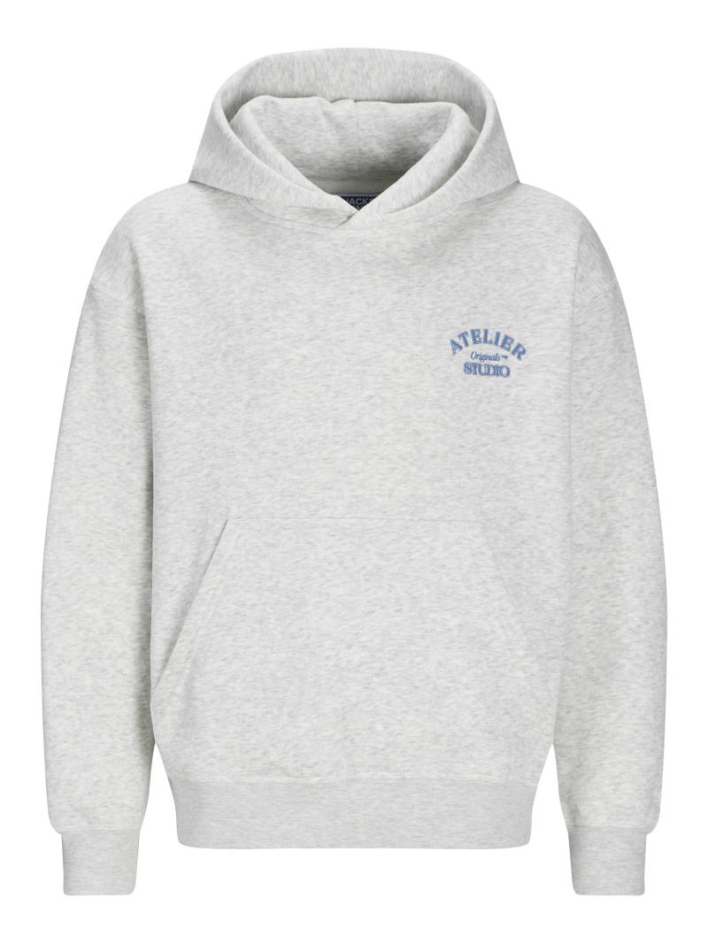 JACK&JONES - JORBROOKLYN BACK SWEAT HOOD JNR white melange - Gr. - 140 von JACK&JONES
