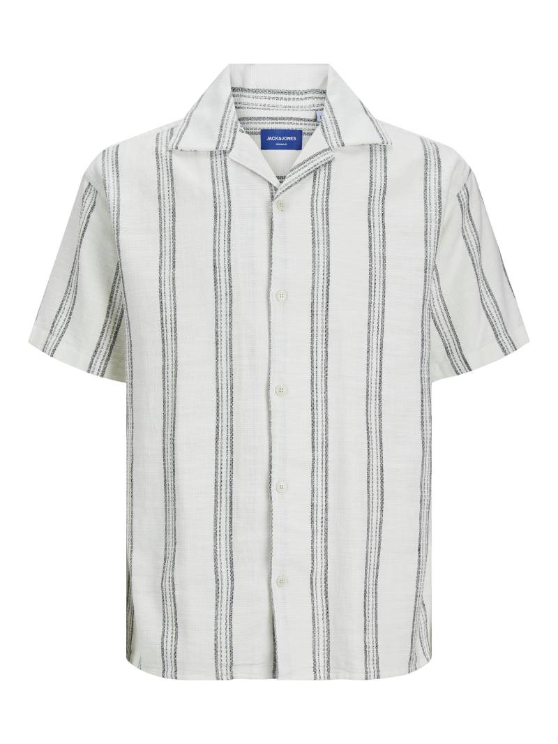 JACK&JONES - JORCABANA STRIPE SHIRT SS SN cloud dancer - Gr. - M von JACK&JONES