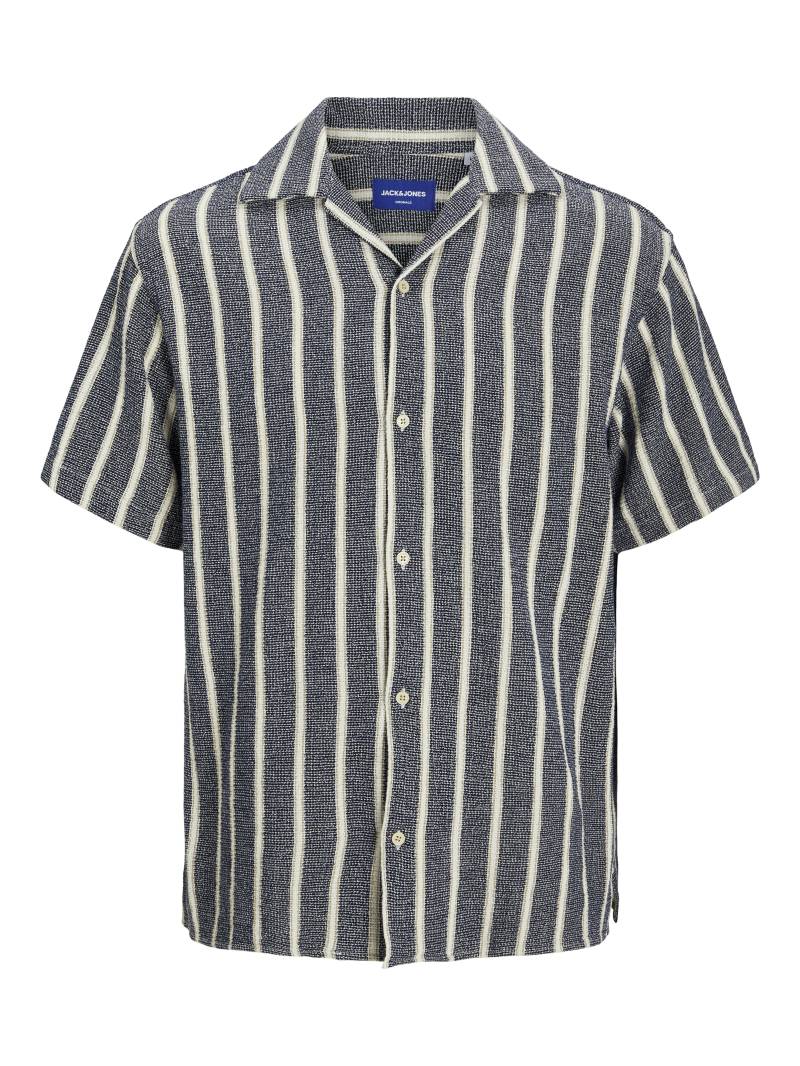 JACK&JONES - JORCOBA STRIPE RESORT SHIRT SS SN ocean cavern - Gr. - S von JACK&JONES