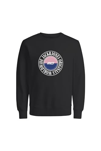 JACK & JONES Jungen Jorcobin Sweat Crew Neck Mni Sweatshirt, Schwarz, 110 von JACK & JONES