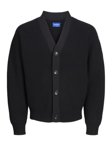 JACK & JONES Herren JORDASH Knit Cardigan Strickjacke, Schwarz,XXL von JACK & JONES