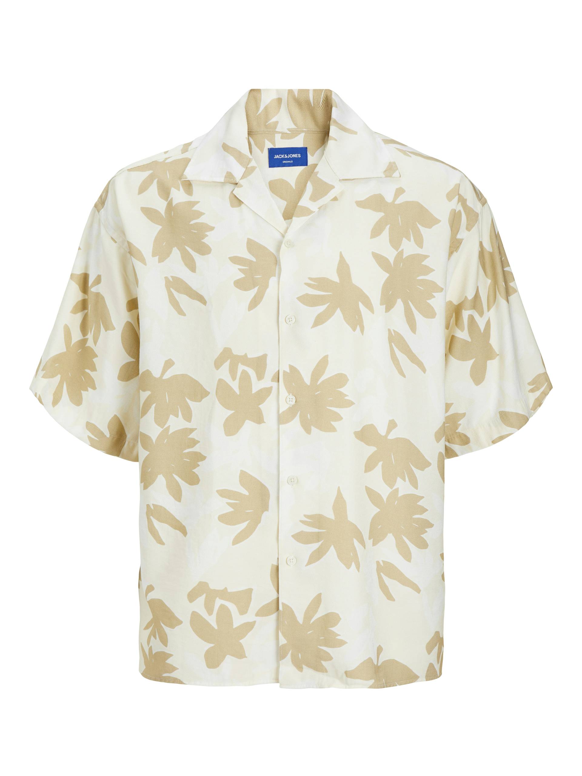 JACK&JONES - JOREASTER MARSHALL AOP SHIRT SS buttercream - Gr. - M von JACK&JONES