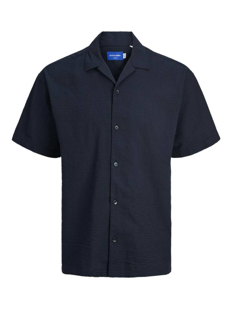 JACK&JONES - JOREASTER PALMA SEERSUCKER SHIRT SS LN sky captain - Gr. - M von JACK&JONES