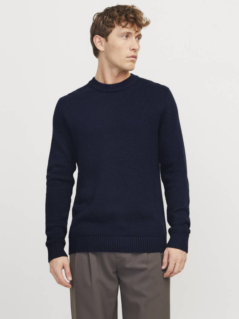 JACK&JONES - JOREATON KNIT CREW NECK BF sky captain - Gr. - XXL von JACK&JONES