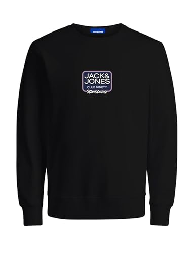 JACK & JONES JOREATON Sweat Crew Neck FST, Schwarz,S von JACK & JONES