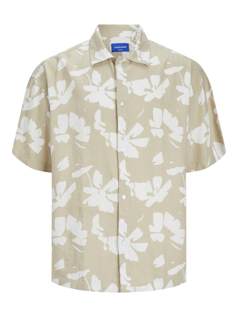 JACK&JONES - JORFARO LINEN AOP OVERSIZED SHIRT SS - Gr. - M von JACK&JONES