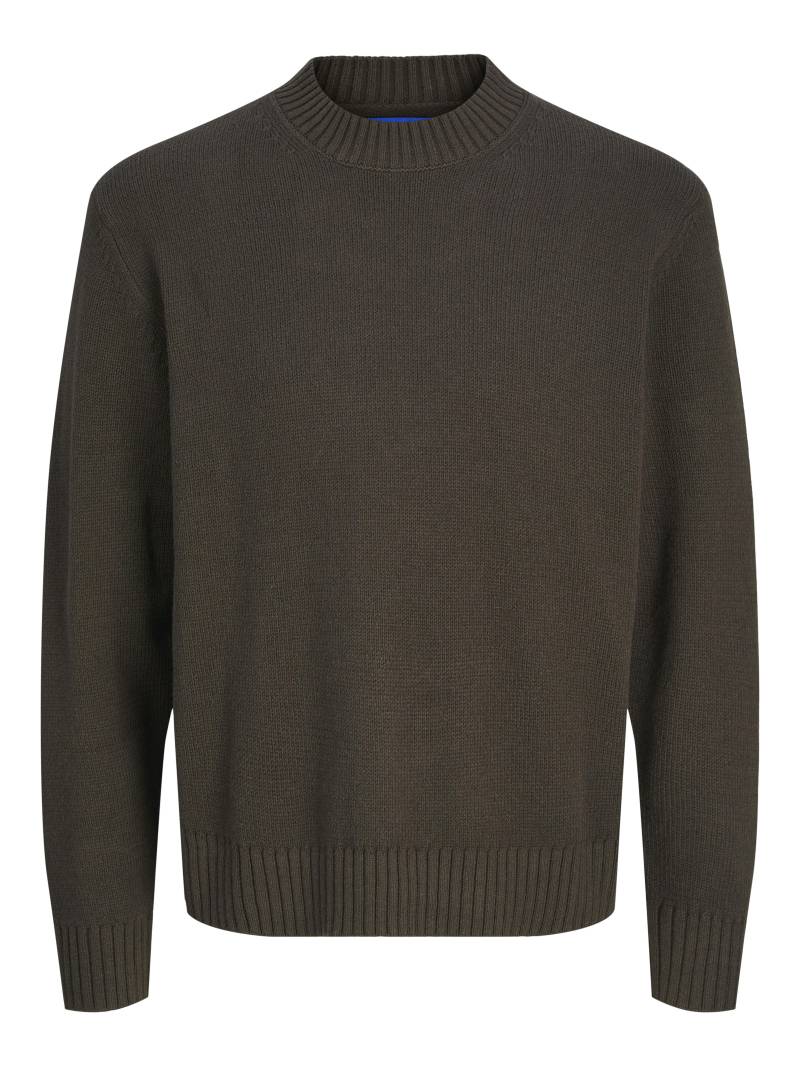 JACK&JONES - JORFREDERIKSBERG KNIT CREW NECK chocolate torte - Gr. - M von JACK&JONES