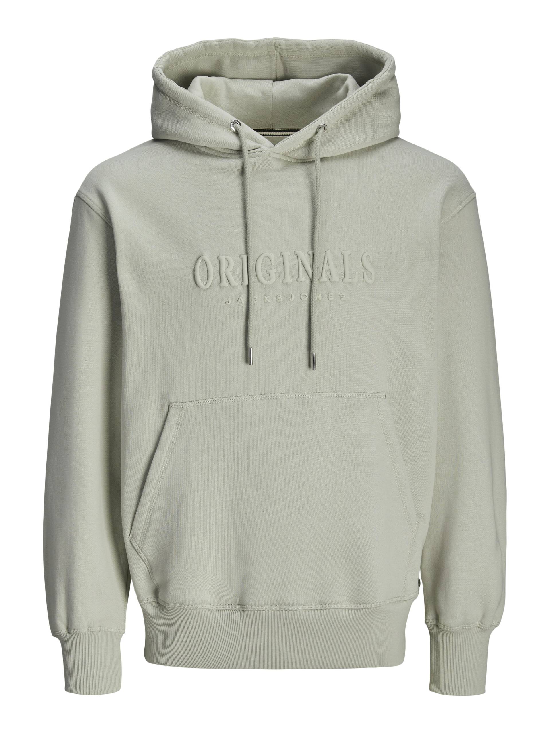 JACK&JONES - JORFREDERIKSBERG SWEAT HOOD SN mineral gray - Gr. - M von JACK&JONES