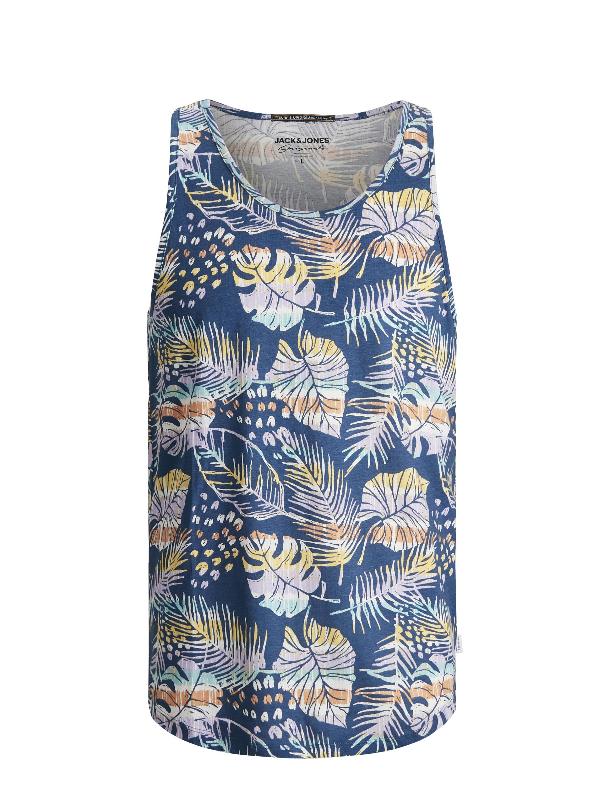 JACK&JONES - JORHAZY AOP TANK TOP ensign blue - Gr. - XXL von JACK&JONES