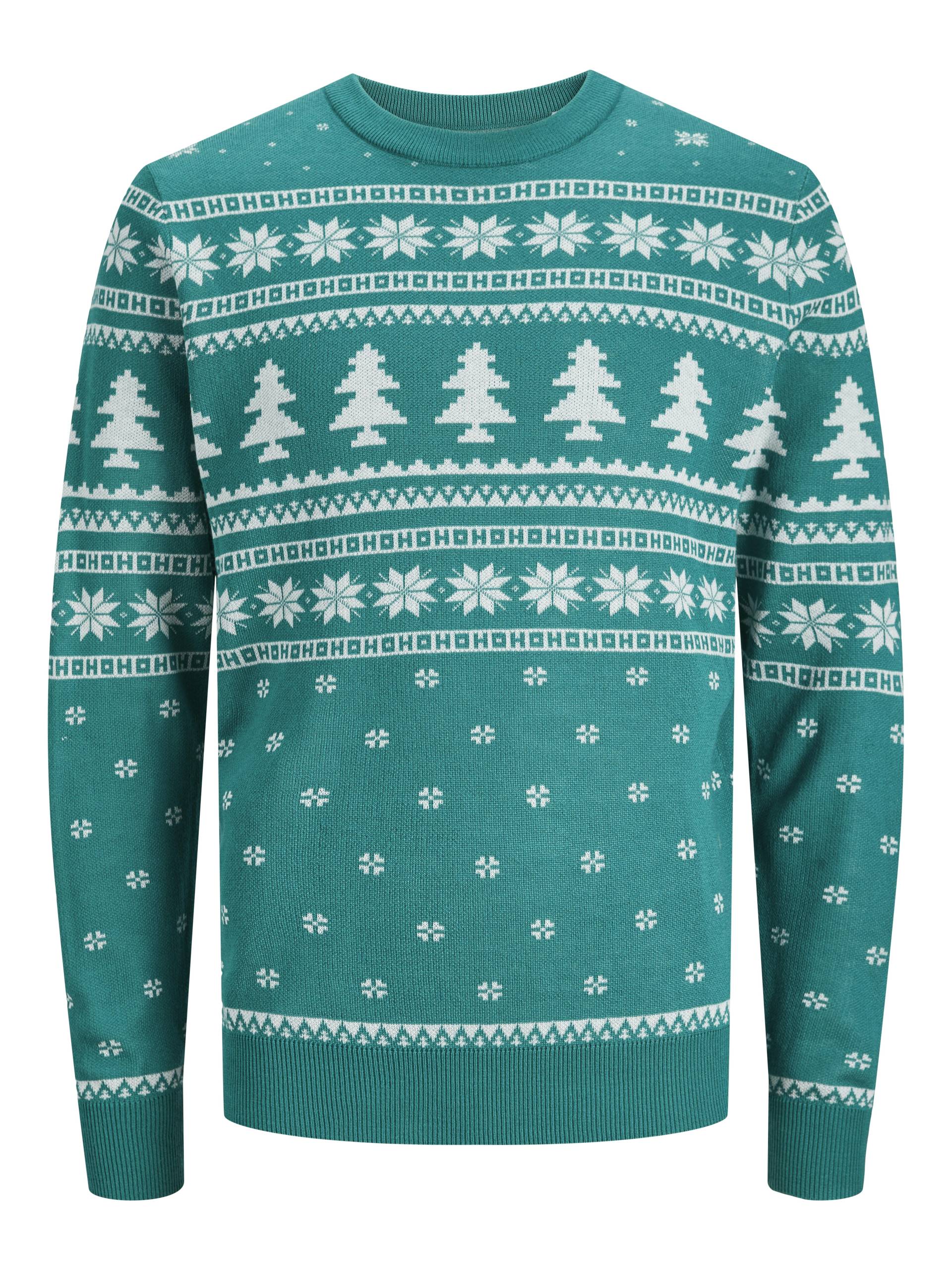 JACK&JONES - JORHOLLY KNIT CREW NECK alpine green - Gr. - L von JACK&JONES