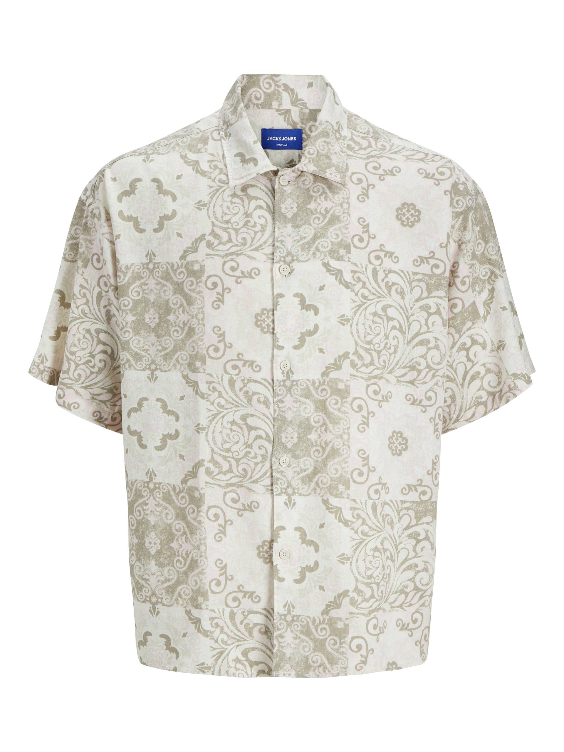 JACK&JONES - JORHYDRA AOP SHIRT SS tickled pink - Gr. - XL von JACK&JONES