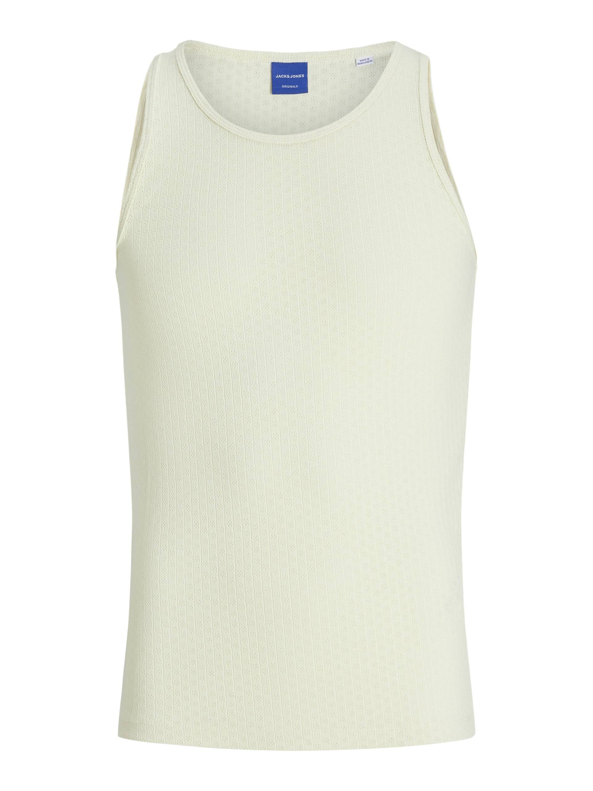 JACK&JONES - JORHYDRA POINTELLE TANK TOP antique white - Gr. - M von JACK&JONES