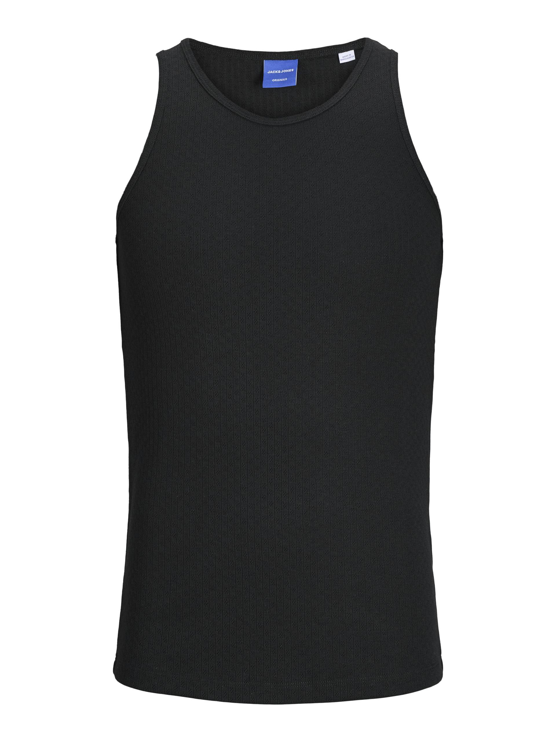 JACK&JONES - JORHYDRA POINTELLE TANK TOP black - Gr. - S von JACK&JONES