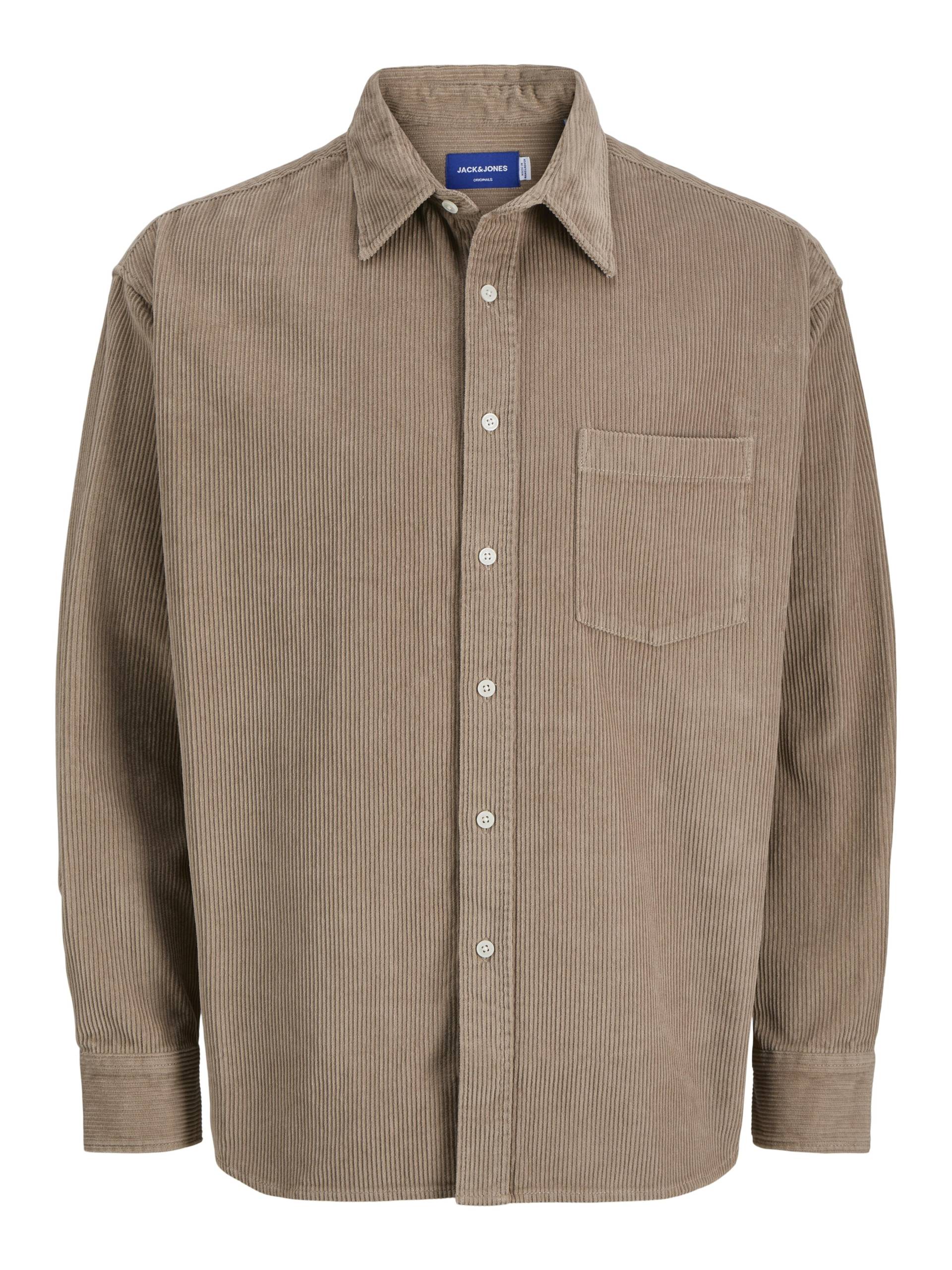 JACK&JONES - JORINWOOD OVERSIZED CORD SHIRT LS mocha meringue - Gr. - L von JACK&JONES