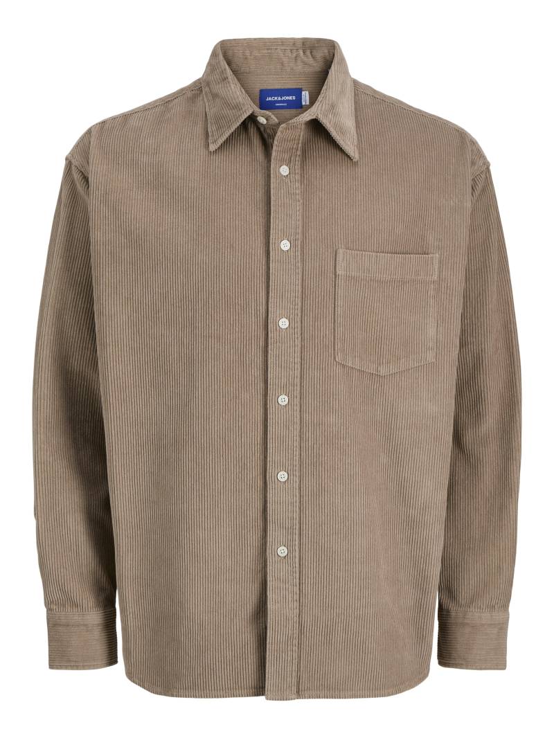 JACK&JONES - JORINWOOD OVERSIZED CORD SHIRT LS mocha meringue - Gr. - M von JACK&JONES