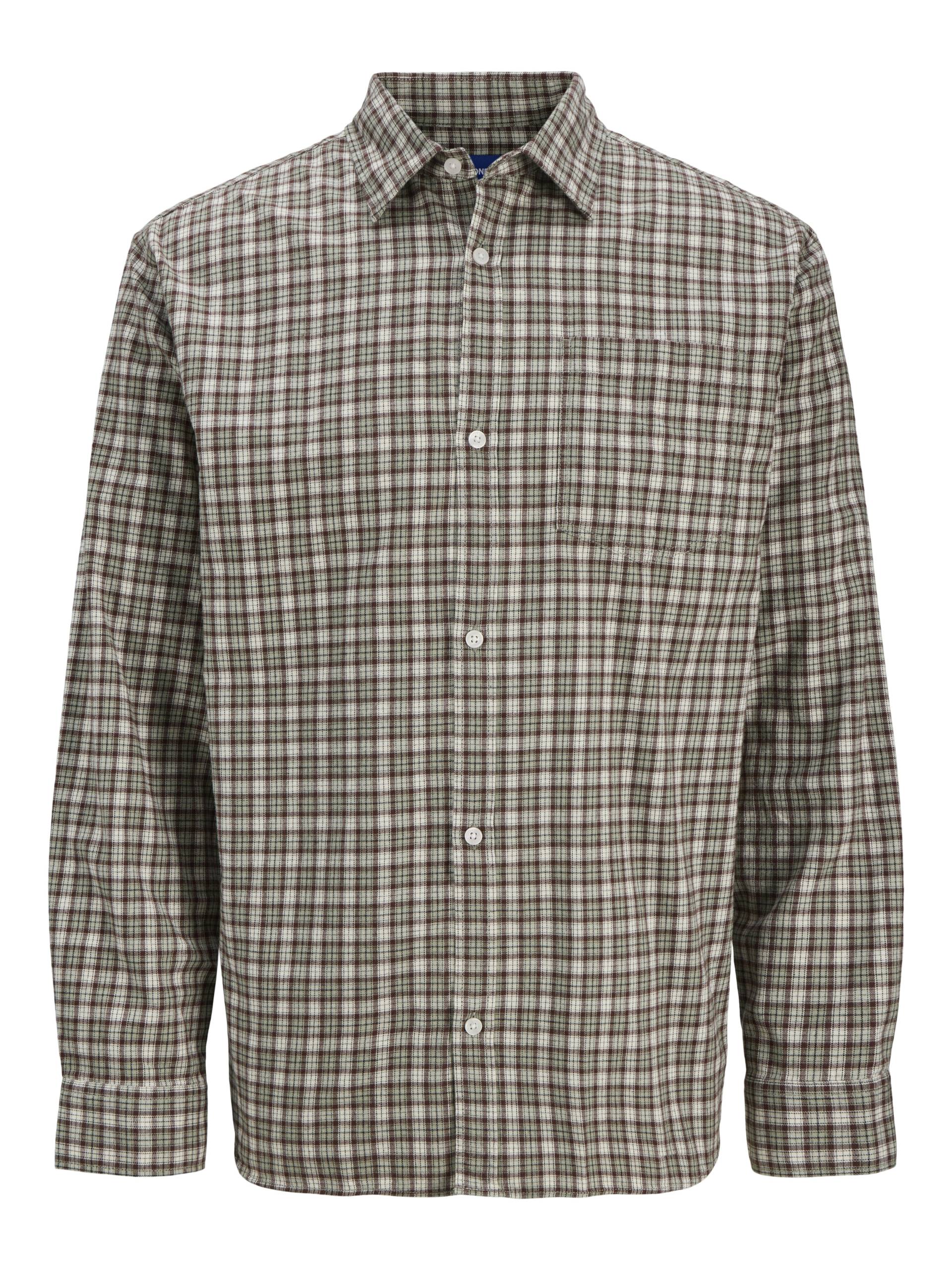 JACK&JONES - JORJAMES FLANNEL CHECK SHIRT LS deep mahogany - Gr. - XXL von JACK&JONES