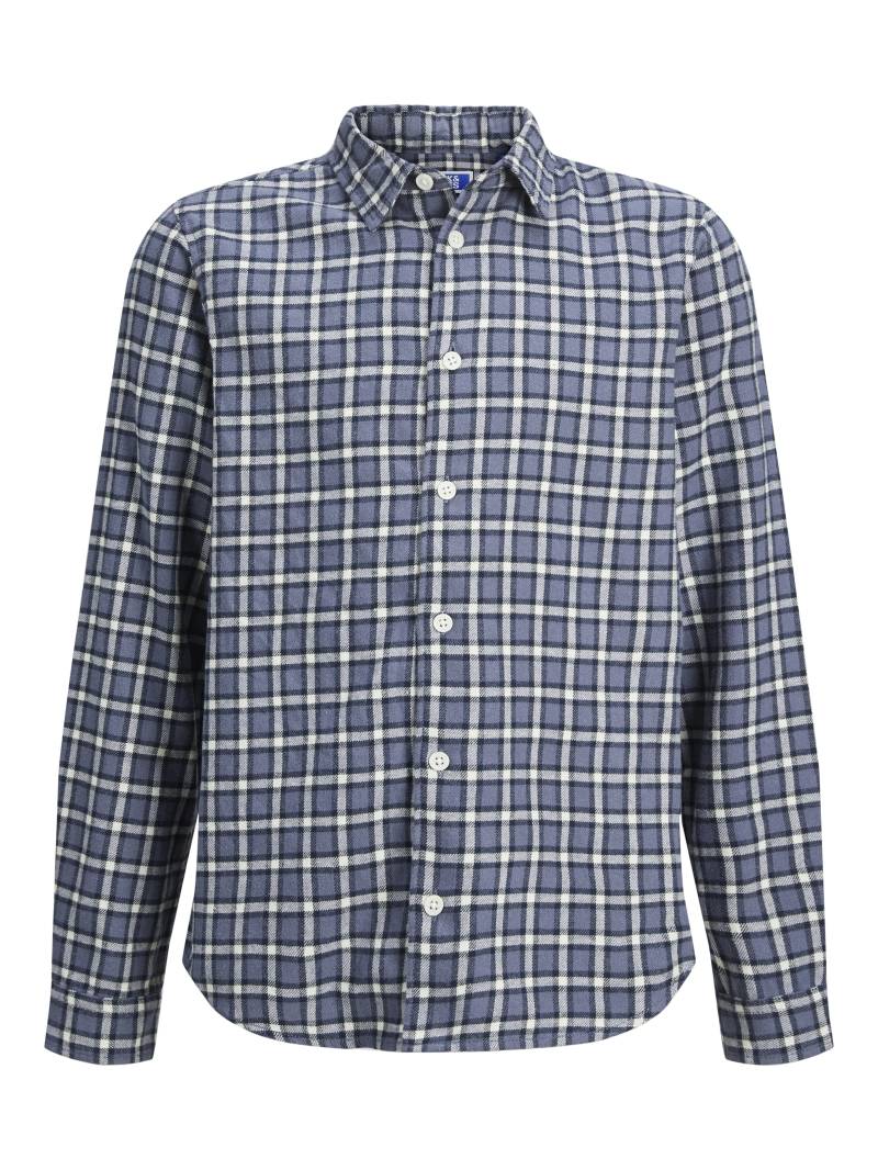 JACK&JONES - JORJOSHUA FLANNEL CHECK SHIRT LS JNR nightshadow blue - Gr. - 152 von JACK&JONES
