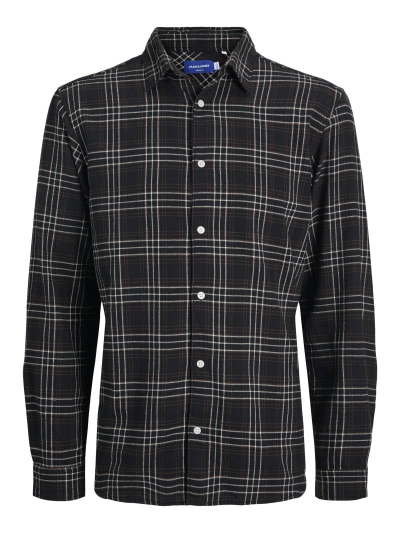 JACK&JONES - JORJOSHUA FLANNEL CHECK SHIRT LS LN pirate black - Gr. - XL von JACK&JONES