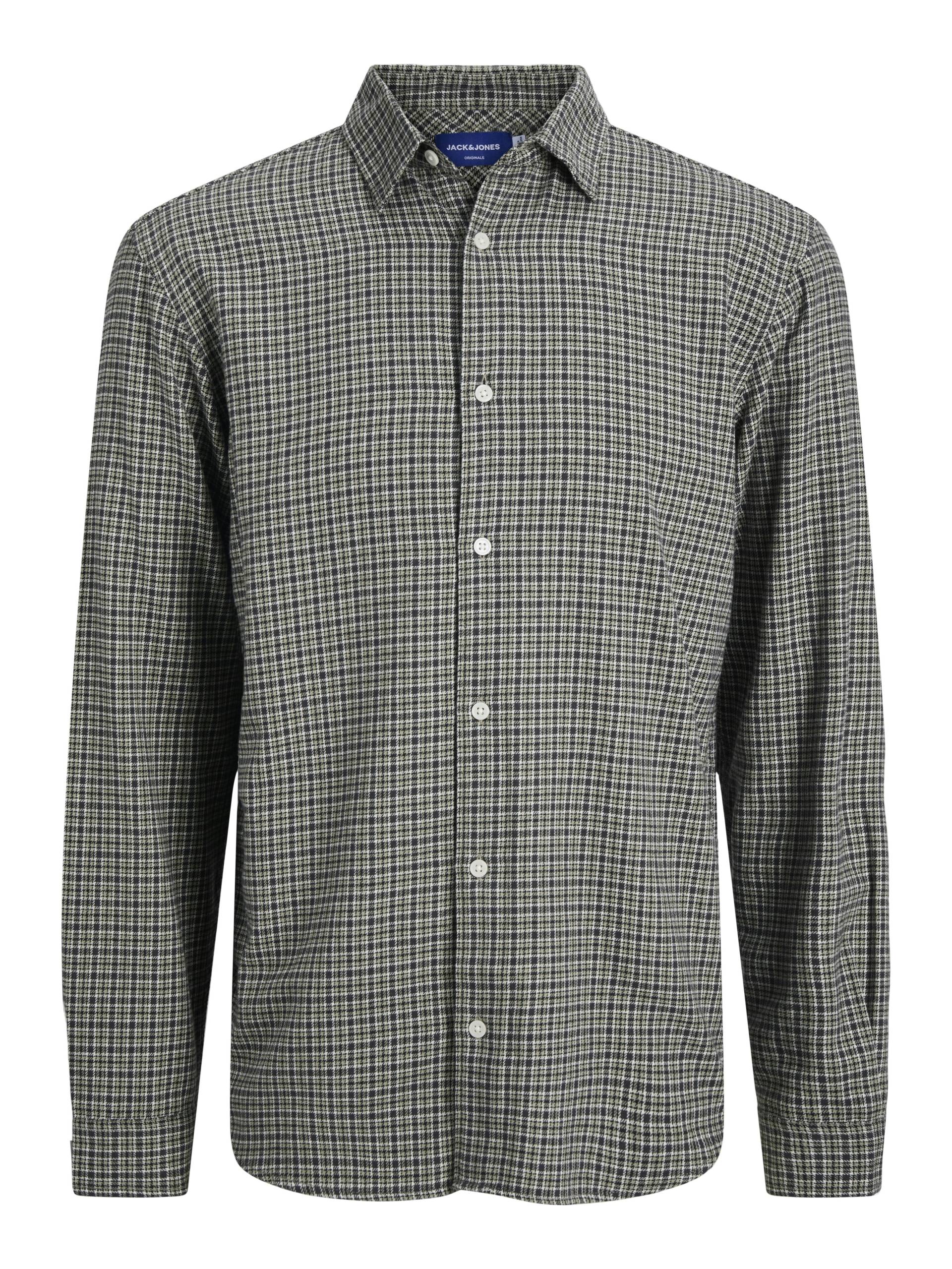 JACK&JONES - JORJOSHUA FLANNEL CHECK SHIRT LS LN seagrass - Gr. - S von JACK&JONES