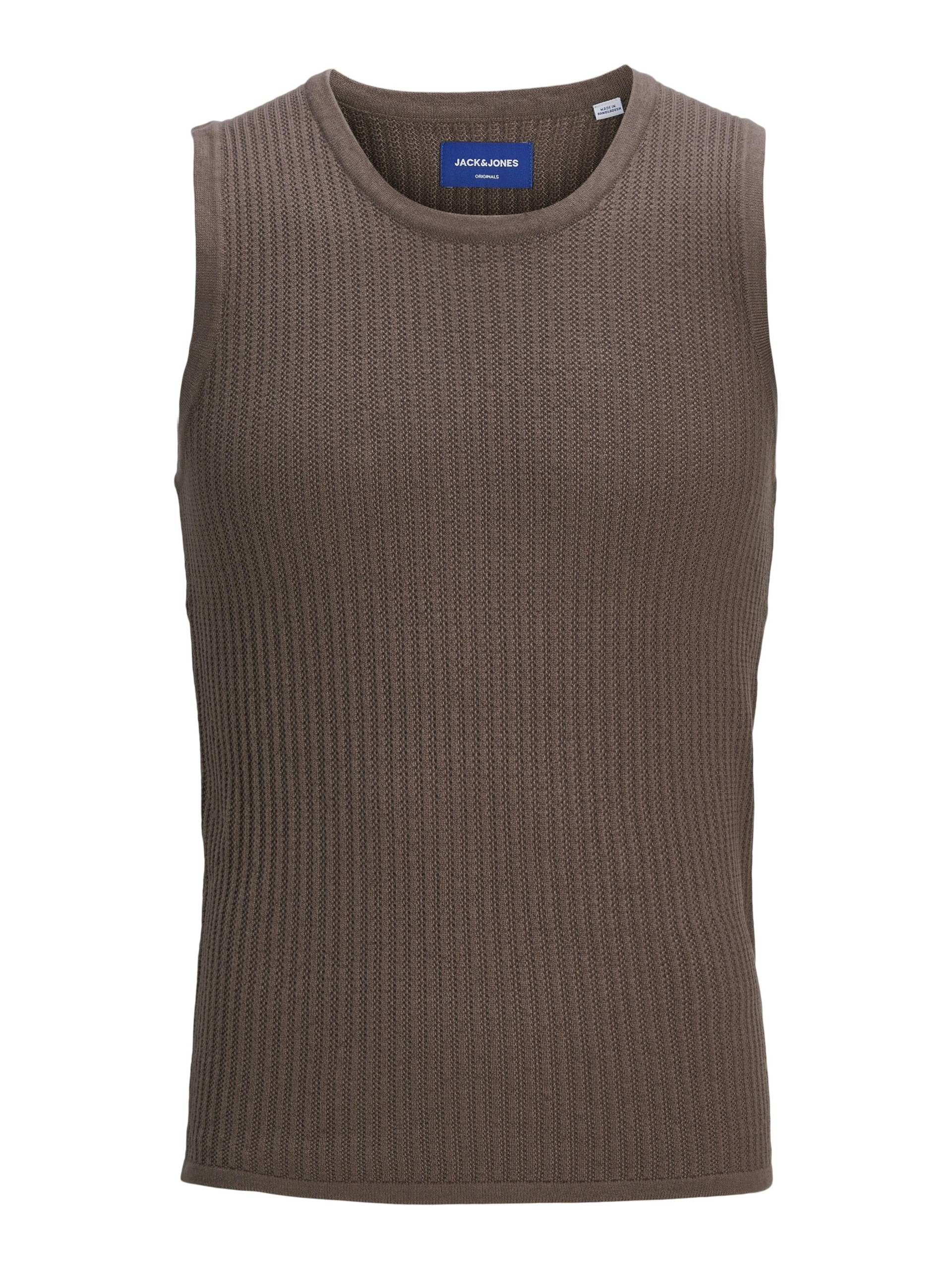 JACK&JONES - JORMARRAKECH KNIT TANK TOP deep taupe - Gr. - L von JACK&JONES