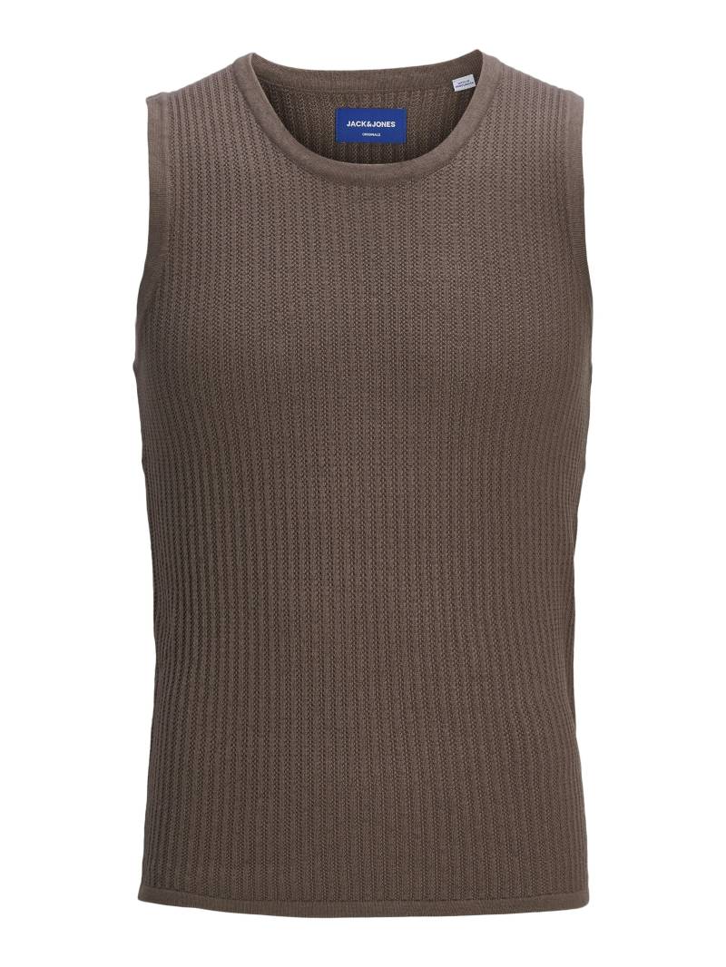 JACK&JONES - JORMARRAKECH KNIT TANK TOP deep taupe - Gr. - M von JACK&JONES