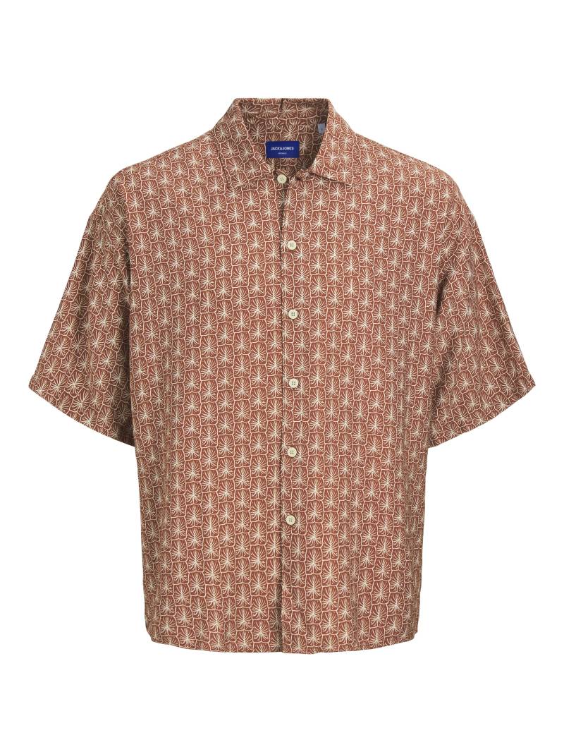 JACK&JONES - JORMARSHALL ISLINGTON AOP SHIRT SS SN arabian spice - Gr. - S von JACK&JONES
