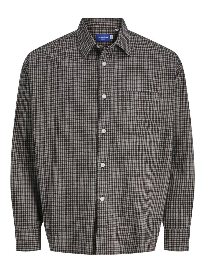 JACK&JONES - JORMEADOWS OVERSIZED CHECK SHIRT LS mocha meringue - Gr. - XL von JACK&JONES