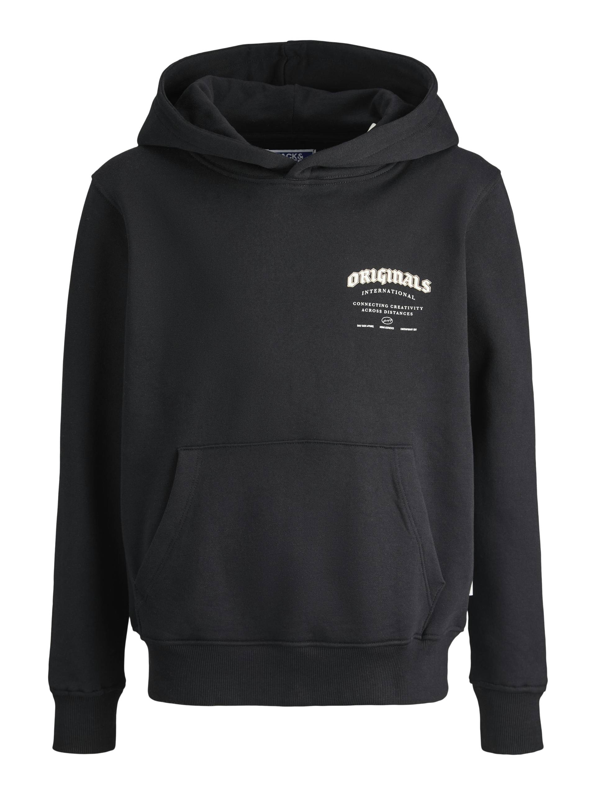 JACK&JONES - JORMEADOWS SWEAT HOOD JNR black - Gr. - 164 von JACK&JONES