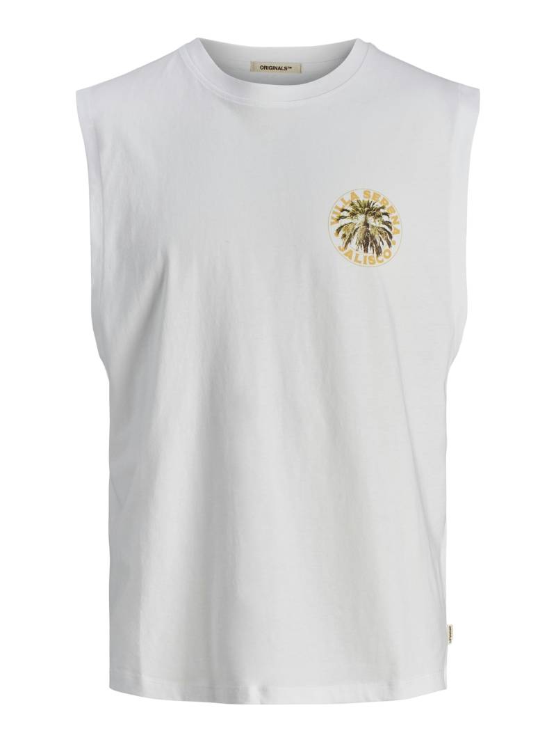 JACK&JONES - JORMYKONOS SLEEVELESS CREW NECK bright white - Gr. - L von JACK&JONES
