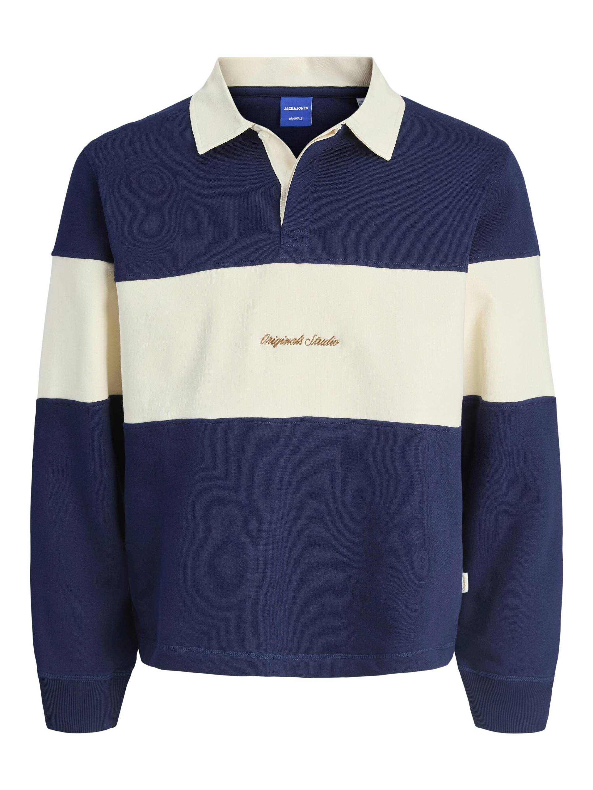 JACK&JONES - JORNORREBRO BLOCKING SWEAT POLO JNR ocean cavern - Gr. - 176 von JACK&JONES