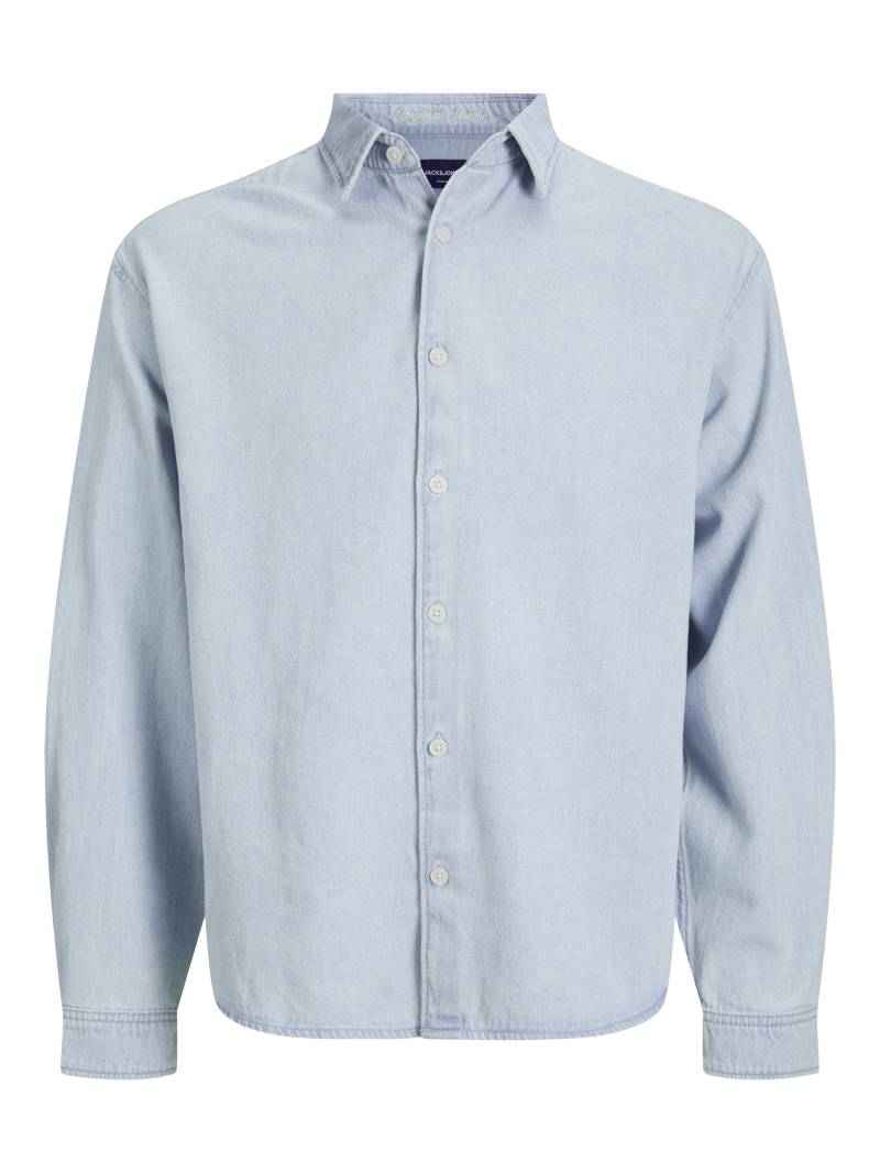 JACK&JONES - JORNORREBRO DENIM SHIRT LS SN light blue denim - Gr. - L von JACK&JONES