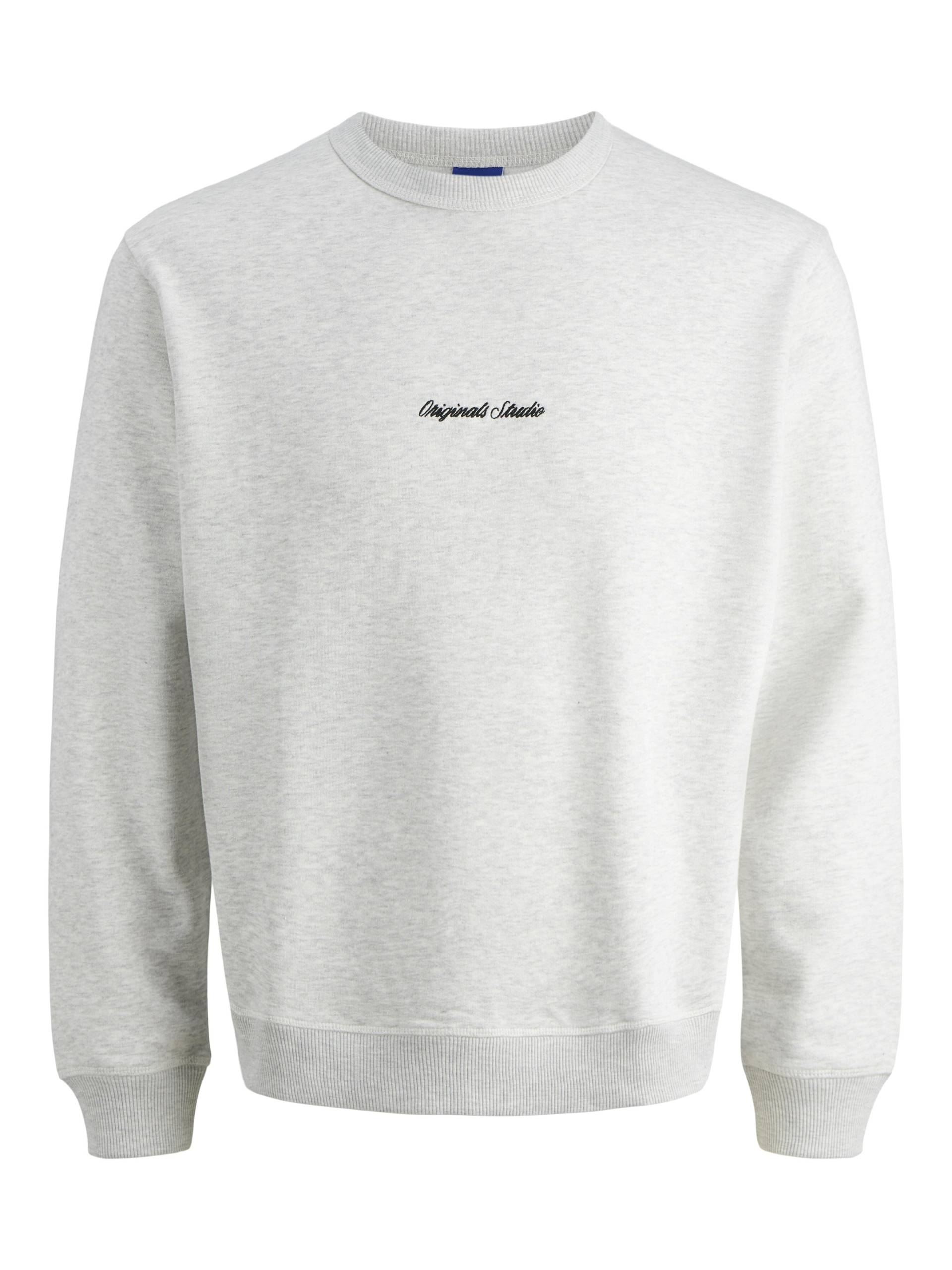 JACK&JONES - JORNORREBRO EMB SWEAT CREW NOOS white melange - Gr. - XL von JACK&JONES