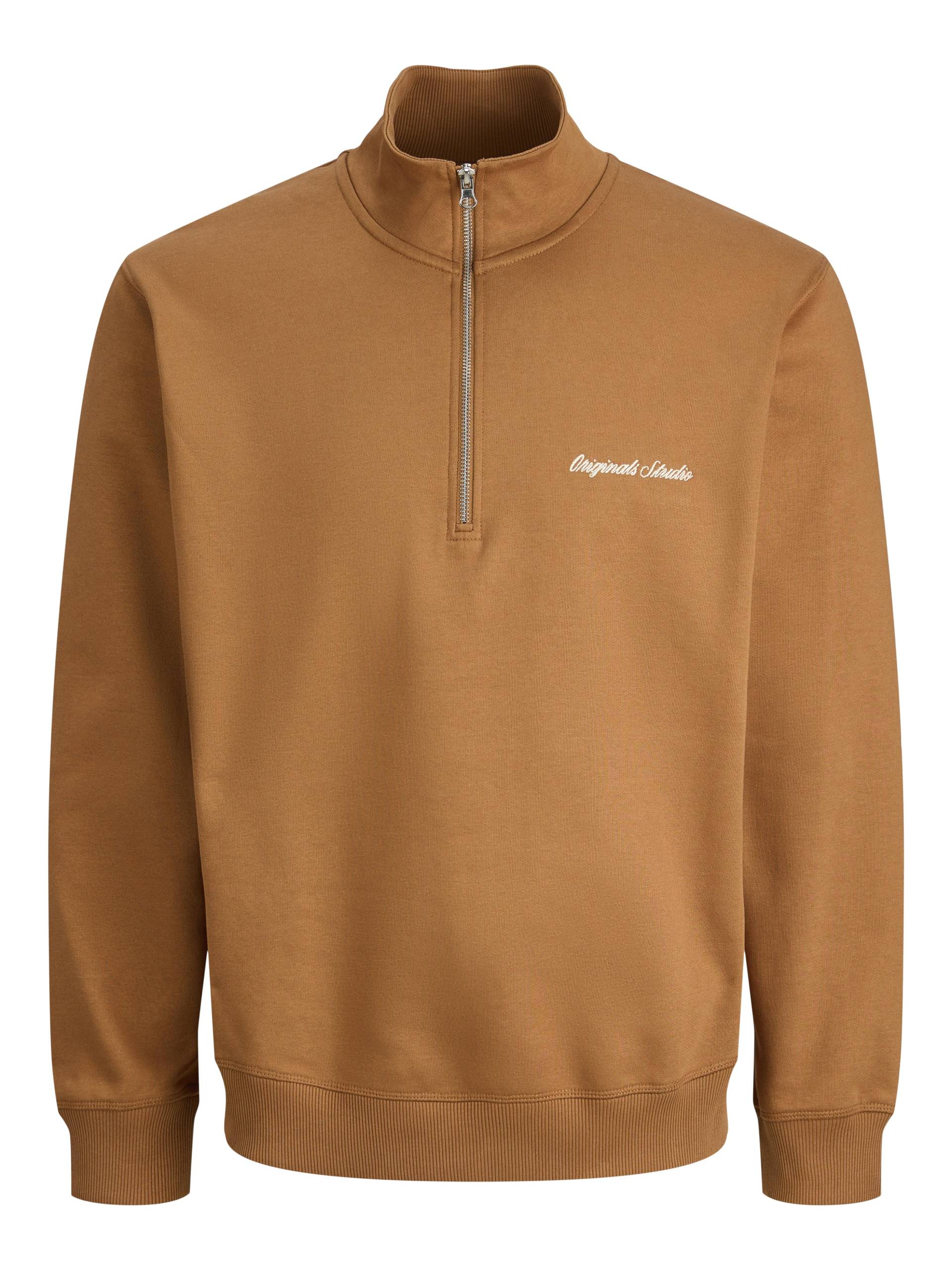 JACK&JONES - JORNORREBRO EMB SWEAT HIGH NECK NOOS argan oil - Gr. - L von JACK&JONES