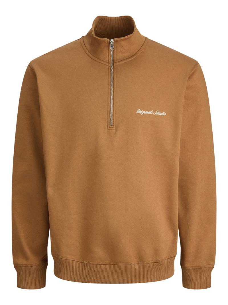 JACK&JONES - JORNORREBRO EMB SWEAT HIGH NECK NOOS argan oil - Gr. - L von JACK&JONES