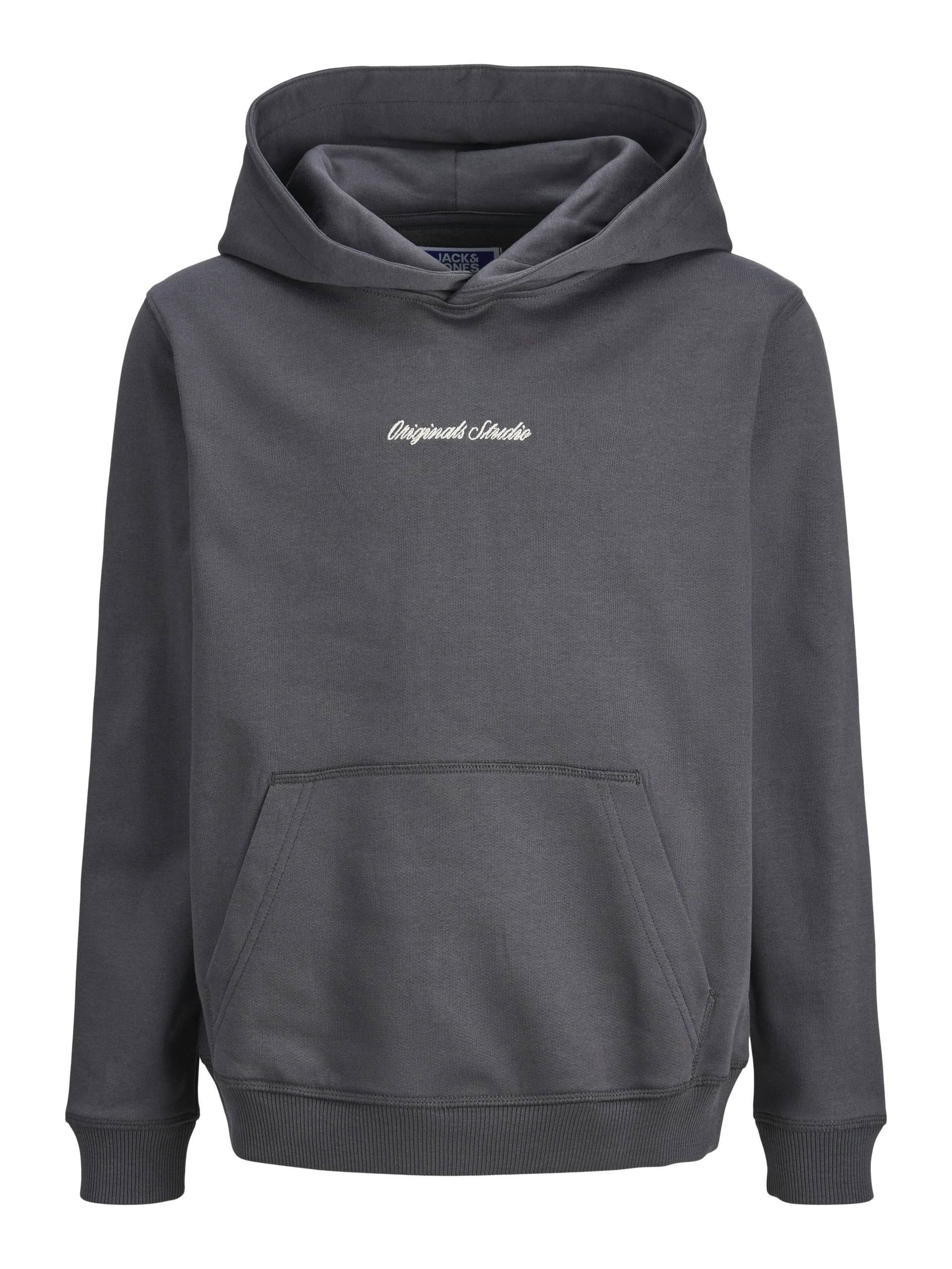 JACK&JONES - JORNORREBRO EMB SWEAT HOOD NOOS JNR asphalt - Gr. - 140 von JACK&JONES